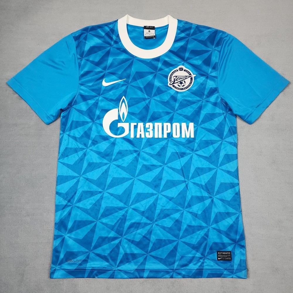 FC Zenit Criscito #11 Soccer Jersey Mens Medium Nike Dri Fit Gazprom Authentic